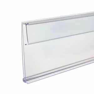Custom Soft Rigid Coextrusion Supermarket Display Price Tag Holder Plastic Price Label Holder Paper Label Holder For Gondola
