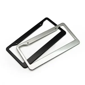 Custom Stainless Steel License Plate Frame Personalized Metal Car Tag Holder Matte Black Chrome Polished Plate Cover