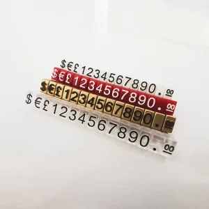 Custom Store Display Price Tag Digital Cubes Jewelry Plastic Price Label Holders Retail Display Pricing Cube Strips