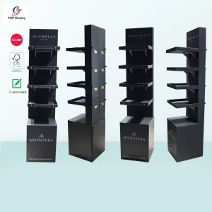 Custom Style Display Kitkat Euro Cardboard Chocolate Display Stand 5 Shelves Portable Paper Shelf Tray Retail Baseball Cap Racks