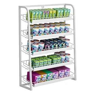 Custom Supermarket Checkout Chocolate Bar Display Shelving Rack Metal Wire Counter 5 Shelves Chewing Gum Stand