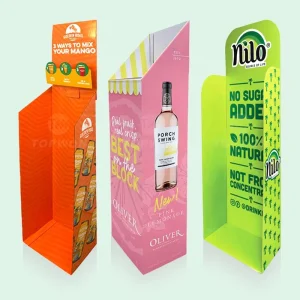 Custom Supermarket Retail Display Rack Cardboard Dump Bin Display Rack Beer Wine Water Drink Cardboard Display Stand