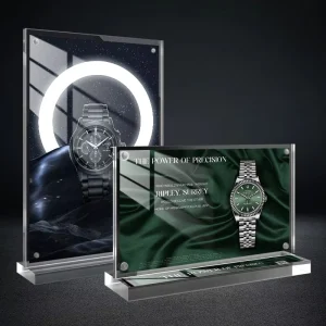 Custom T Shape A4 A5 A6 Display Transparent Strong Magnetic Advertising Picture Frame Menu Acrylic Magnetic Sign Holder