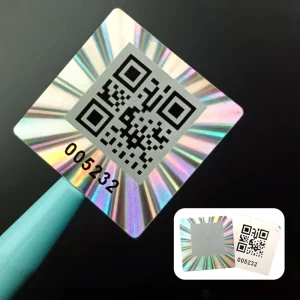 Custom Tamper Proof Hologram Stickers Qr Code Label with Different Numbers High Quality Waterproof and Wear resistant