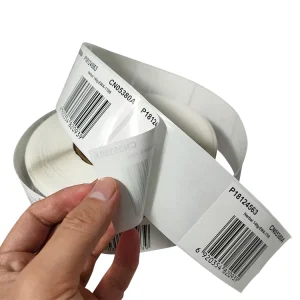 Custom Thermal Barcode Label Rolls Waterproof, Alcohol & Oil-Resistant Adhesive Labels for Logistics, Warehousing & Shipping