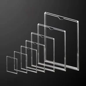 Custom Transparent Eco Friendly Acrylic Card Slot Holder for Office Business Cards Hotel Key Cards Medical Records Retail