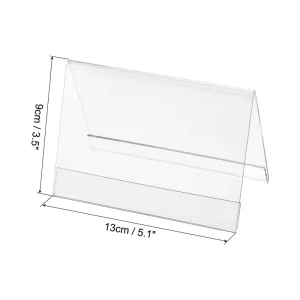 Custom Transparent Seating Assignments Acrylic Tent Name Plate Hot Bending Triangle Conference Card Holder