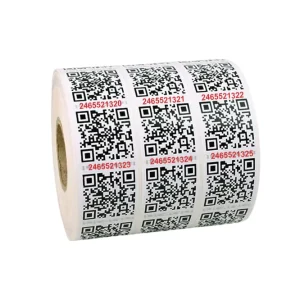 Custom Variable Data Printing Serial Number Barcode Label Sequential Adhesive Stickers Square Thermal QR Codes Labels