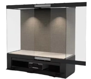 Custom Wall Mounted Glass Aluminum Steel Exhibition Stand Display Showcase for Museum Exhibition