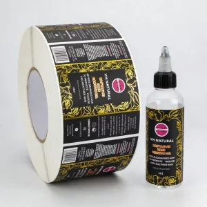 Custom Waterproof BOPP Adhesive Labels for Hair Oil Dropper Bottles Personalized Printed Logo Stickers