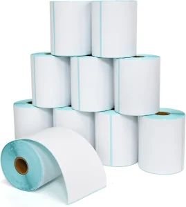 Custom White 58mm Direct Thermal Self Adhesive Label Roll 58×60 & 58×40 for Shipping Barcode Labels