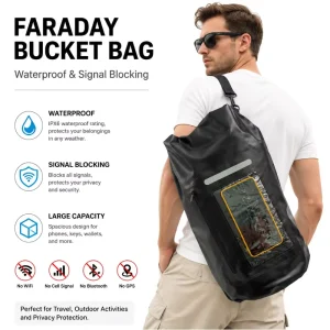 Custom WiFi bluetooth signal Blocker case RFID Blocking Shoulder Pouch Large Capacity Faraday Tote for Multi Devices for Phone