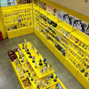Custom Wood LED Display Cabinet, Toy Shop Interior Design, Gift Shelves Fixture, Store Showcase, Blind Box Display