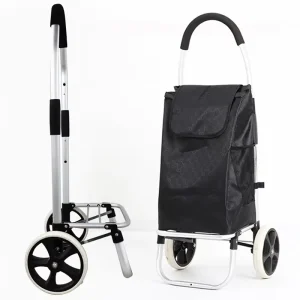 Custom logo Wheeled Rolling Market Vegetable Detachable Collapsible Grocery Folding Foldable Reusable Shopping Trolley Bag