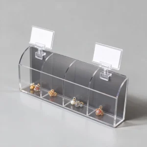 Customised Clear Acrylic Hanging Display Box with Price Tag Holder
