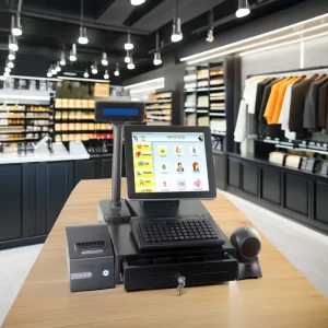 Customizable 78 Keys KB78MS U Cash Register Programmable POS Keyboard with Keylock and Card Reader for Supermarkets