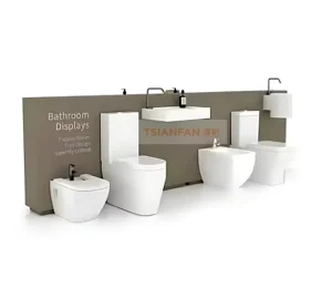 Customizable Backboard Bathroom Fixture Display Rack Suitable for Multi-Unit Display Brackets of Toilets and Sinks