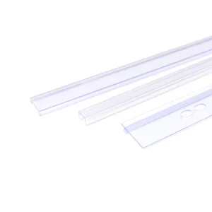 Customizable Clear PVC Display Channel Holder Paper Shelf Strip Label Holder Manufacturer’s Extruding Custom Cutting Options