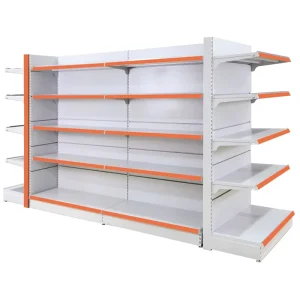 Customizable Colors Heavy Duty Modern Double-Sided Metallic Supermarket Boutique Shelves and Display Racks for Retail Stores