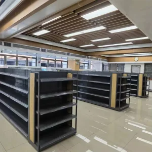 Customizable Heavy Duty Double Sided Metal Shelf Rack Supermarket Gondola Display For Retail Store Made Of Steel