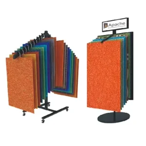 Customizable Modern Metal Storage Floor to Ceiling Carpet Display Rack for Store Use Packaged in Carton