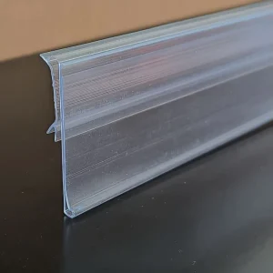Customizable Plastic Label Holder for Supermarkets Clear Adhesive Backed Price Tag Strip