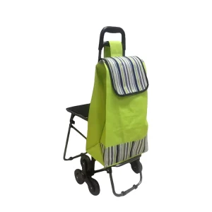 Customizable Shopping Trolleys & Carts with Wheels Stainless Steel Surface Wheel Shopping Bag Trolley Shopping