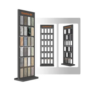 Customizable Stable Metal Tile Display Stand Rotating Tile Stand Retail Stone Display Unit for Shops Marble Tile Display Rack