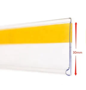 Customize Shelf Tag Holders Plastic Adhesive Label Holders Price Tag Display Data Strips