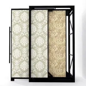 Customize Size Multifunction Push Pull Sliding Sticker Fabric Wall Paper Rug Carpet Display Rack