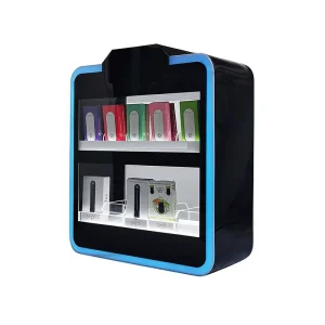 Customized 2 Tier Clear Acrylic Display Stand with LED Lights Lighted Plastic Desktop Shelf Rack for Retail Shop Exhibition