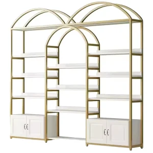 Customized 5 Layer Wooden Shelves for Shopping Mall Wall Display Stand Retail Store Furniture Cosmetic Display Cabinet Showcase