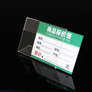Customized A3-A6 Acrylic Plastic Sign Display Stand Supermarket Price Tag Holder Modern Style for Advertising