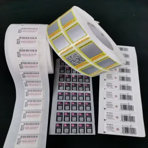 Customized Barcode Label Serial Numbers Sticker Label QR Code Sticker Label