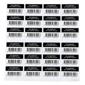 Customized Barcode Label Serial Numbers Sticker Label QR Code Sticker Roll Label