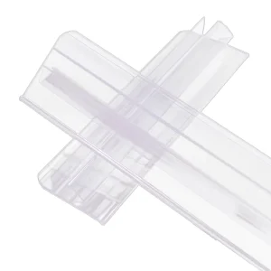 Customized Clear PVC Food Grade Eco Friendly Data Strip Label Holder Easy Installation Supermarket Supplies
