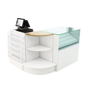 Customized Convenience Store Supermarket Medium Density Fiberboard Wooden Cashier