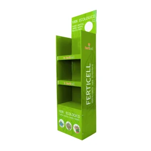 Customized Corrugated Cardboard Display Racks Energy Drink Beverages Floor Stand with Bottle Holder