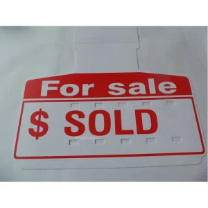 Customized Different Symbol Language Car Price Shown Tag Large Size Car Auto Sunvisor Price Board