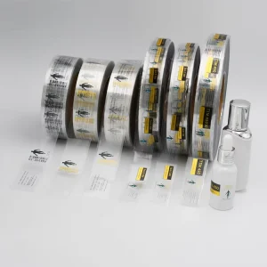 Customized Glossy Waterproof Rotary Press Roll Printing Oblong Bottle Stickers Packaging Transparent BOPP Label