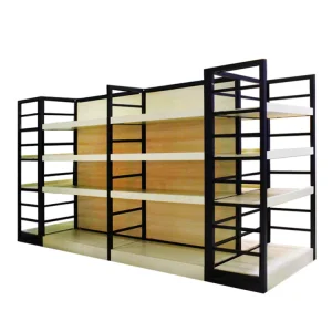 Customized Gondola Shelving Wooden Display Shop Shelves Supermarket Shelves