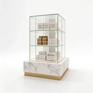 Customized Heavy Duty Double Sided Steel Wood Durable Rust Proof Adjustable Jewelry Display Supermarket Shelving Metal