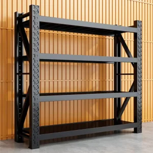 Customized Heavy Duty Garage Shelves Storage Rack 4 Tier Metal Boltless Storage Stacking Racks & Shelves Rack Shelf