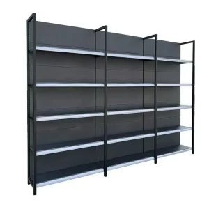 Customized Heavy Duty Supermarket Display Rack Black Metal Commercial Rack Shelving Shopping Mall Shelves Exhibition Store Rack