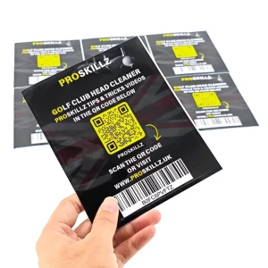 Customized High-Performance Vinyl Stickers Scannable QR Code Barcode Labels for Golf Club Maintenance Identification