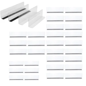 Customized L-Shaped Transparent Shelf Separators Magnetic Shelf Organizer Divider