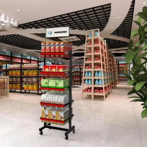 Customized Light Duty Metal Display Rack for Boutique Shops Store Stand with Excellent Lighting Features