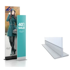 Customized Logo Metal Floor Sign Holder Poster Display Holders Stand for Product Display Advertising Holder