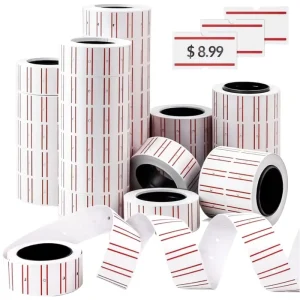 Customized Logo Printing Pricing Label Rolls Self adhesive Supermarket Scale Price Tag Stickers for Food Clothing Food Packaging