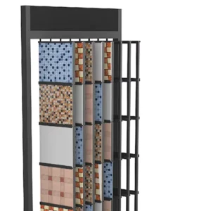 Customized Metal Ceramic Tile Display Page Turning Tile Displays Floor Tile Marble Quartz Granite Sample Display Stand Rack